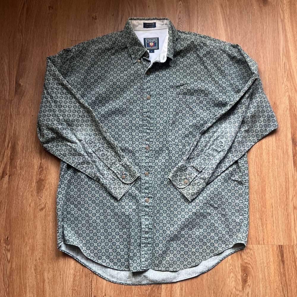 Vintage Chaps Ralph Lauren Shirt Mens L Plaid Flannel